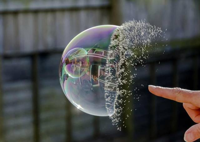 bubble bursting
