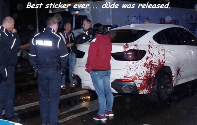 blood sticker for car - Best sticker ever... dde was released. Servi