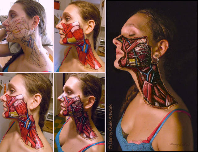 human anatomy body paint - Danny Quirk Artwork