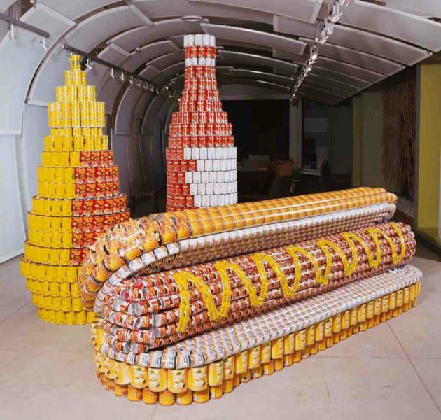 fun pic canstruction food
