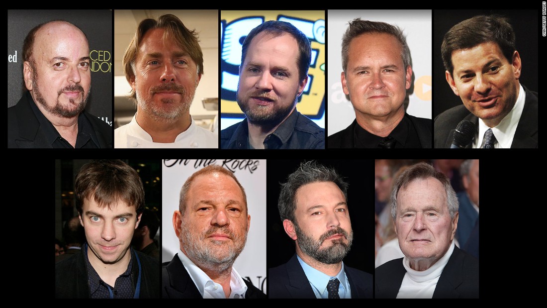 From companies taking a second look at their sexual harassment policies to the tide of #MeToo stories flooding social media, the controversy has sparked the biggest national conversation on sexual harassment since the Anita Hill-Clarence Thomas battle in the early '90s. Prominent actors and actresses have come forward with stories that put fellow Hollywood A-listers sharply in the spotlight.
This list of men who've been accused of sexual harassment focuses just on allegations on which CNN has reported. There are accusations against other powerful men out there. As the days and weeks go on, this list will undoubtedly keep growing. This list also doesn't include powerful men like Bill Cosby, Roger Ailes or Donald Trump; allegations against them came before Weinstein.