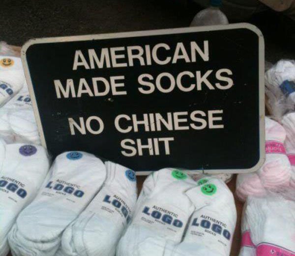 plastic - American Made Socks No Chinese Shit Authentic Authentic