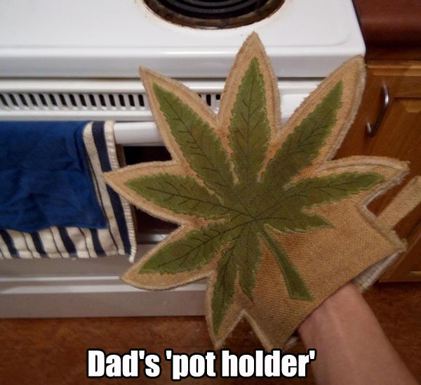 leaf - Dad's 'pot holder'