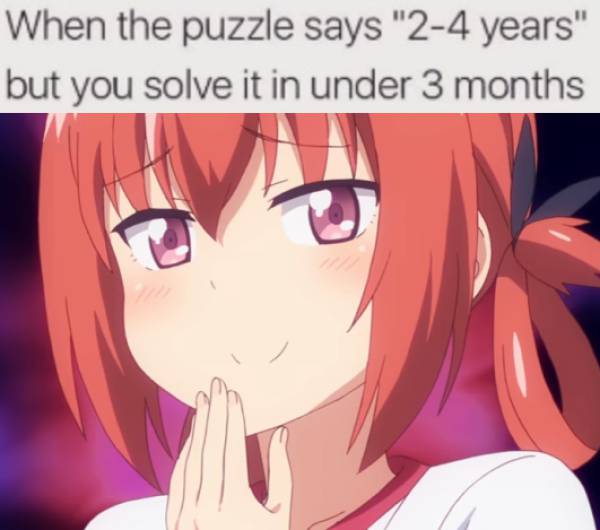 puzzle says 2 4 years but you solve it in under 3 months - When the puzzle says "24 years" but you solve it in under 3 months