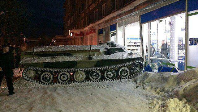 russian man steals tank