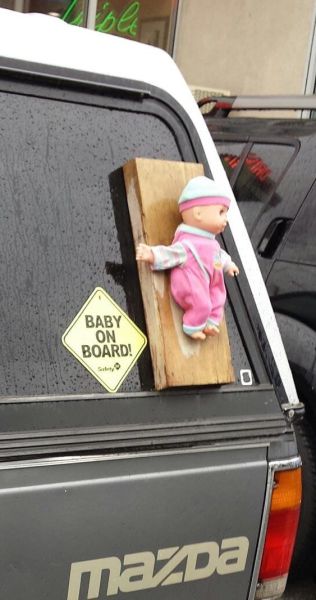 wtf baby on board funny - Baby On Board! Mazda