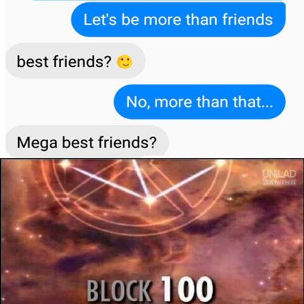 friendzone 100 - Let's be more than friends best friends? No, more than that... Mega best friends? Unlad Ne Block 100