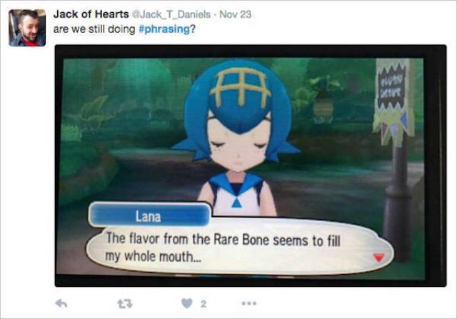 pokemon press a to pound - Jack of Hearts Jack T Daniels Nov 23 are we still doing ? Lana The flavor from the Rare Bone seems to fill my whole mouth...