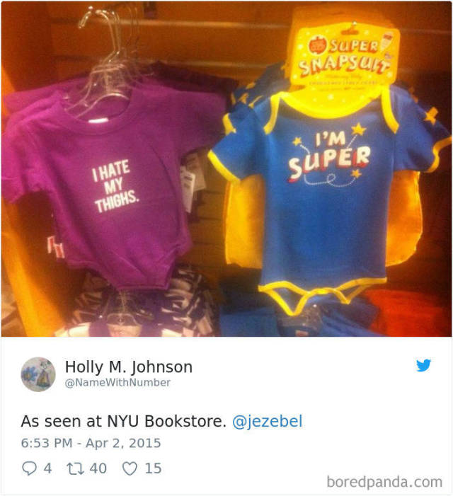 girls stereotypes clothes - Super Snapsul I'M Super I Hate My Thighs. Holly M. Johnson Number As seen at Nyu Bookstore. 24 22 40 15 boredpanda.com