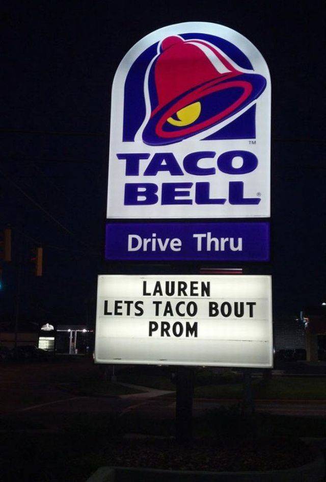 funny pic taco bell - Taco Bell Drive Thru Lauren Lets Taco Bout Prom