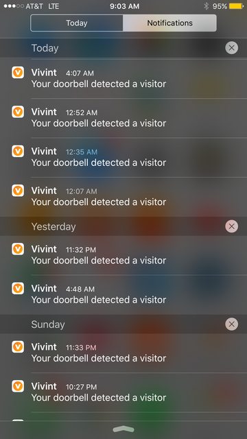 Kept getting notifications on my app that my doorbell detected a visitor, yet when i checked the first few times nothing appeared, and figured it was maybe a stray dog or someone on the sidewalk being detected by the sensor. Several notifications later I checked again and this is what appeared. Yes I am alive