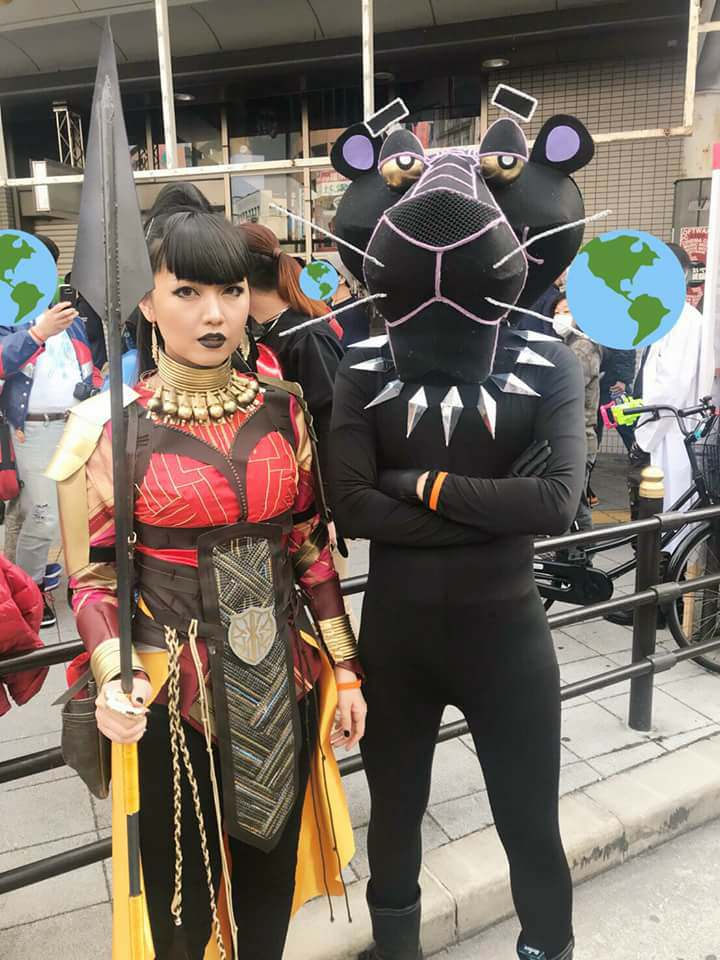 pink panther black panther cosplay
