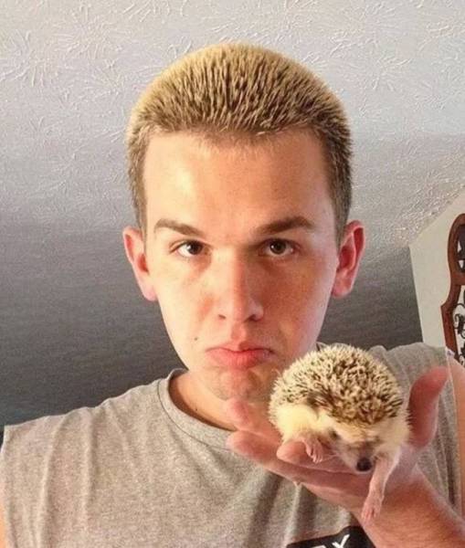 hedgehog bleached hair