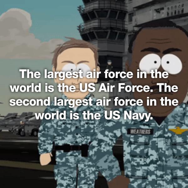 gif army cartoon - The largest air force in the world is the Us Air Force. The second largest air force in the world is the Us Navy.