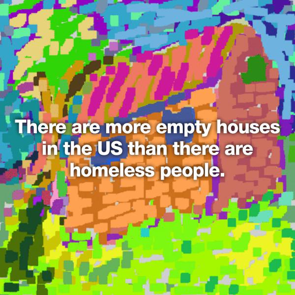 graphic design - There are more empty houses in the Us than there are homeless people.