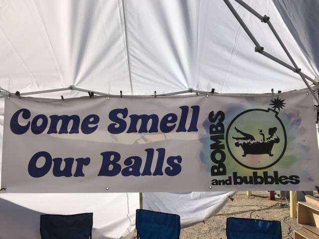 banner - Come Smell Our Balls & and bubbles
