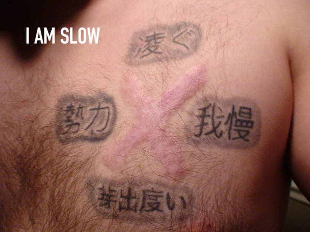bad chinese tattoo - I Am Slow Ad
