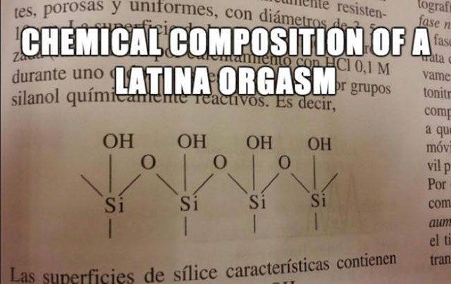 chemical composition of a latina orgasm