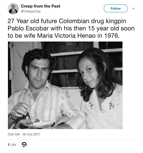 Almost a decade before he went on the run, Escobar married a 15-year-old girl named Maria Victoria Henao. They had two children together.