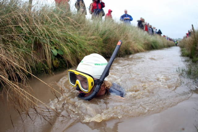 Bog snorkeling is probably one of the most bizarre sports on earth. Every year in August hundreds of swimmers all over the world gather in the small town of Llanwrtyd Wells, Wales, to compete in the World Bog Snorkeling Championships. The competitors are required to wear snorkels and flippers and complete 2 lengths of a 60-yard trench without using traditional swimming strokes.