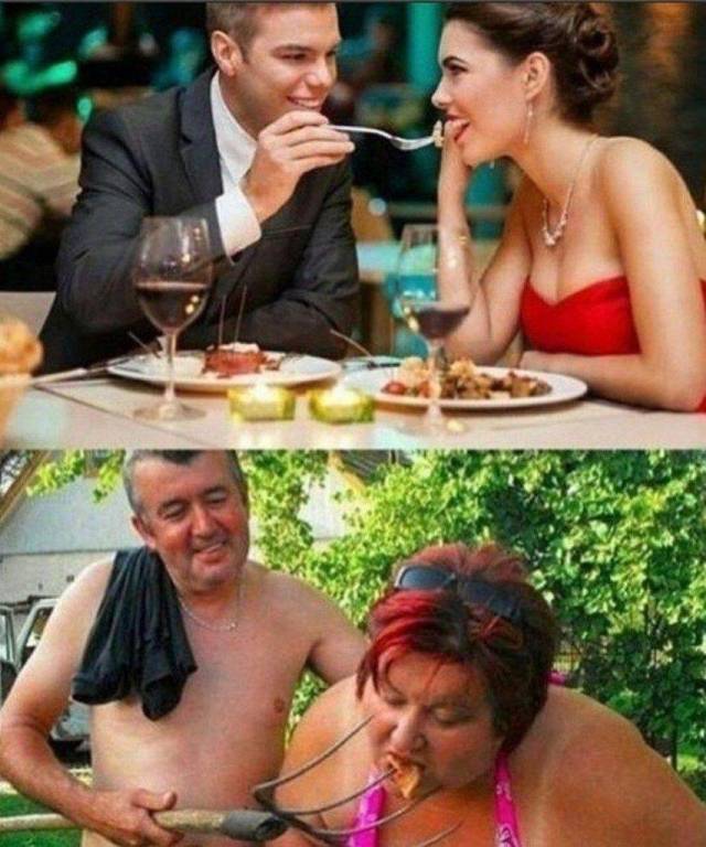 man feeding his wife funny meme