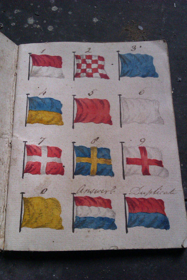 Hand painted flag book