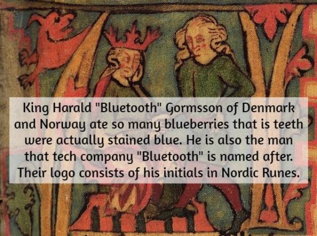 iceland elf art - Ring Harald "Bluetooth" Gormsson of Denmark and Norway ate so many blueberries that is teeth were actually stained blue. He is also the man that tech company "Bluetooth" is named after. Their logo consists of his initials in Nordic Runes
