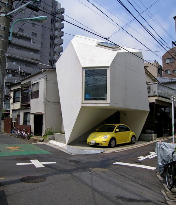 cute little house with cute car port for the adorable VW Bug