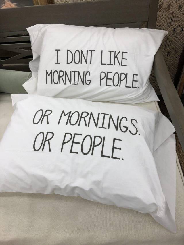 pillow - I Dont Morning People Or Mornings Or People.