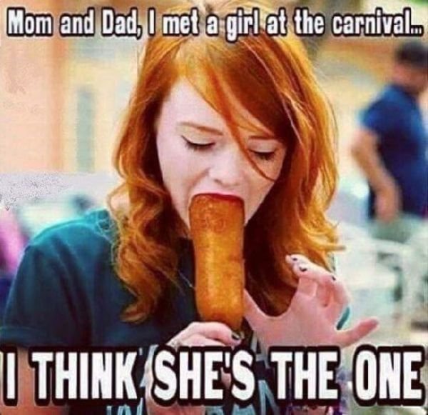 emma stone corn dog - Mom and Dad, I met a girl at the carniva. I Think She'S The One