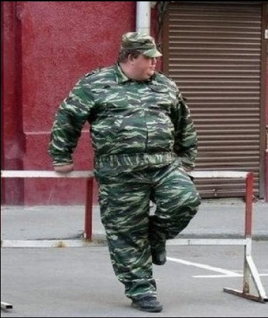 fat army guy