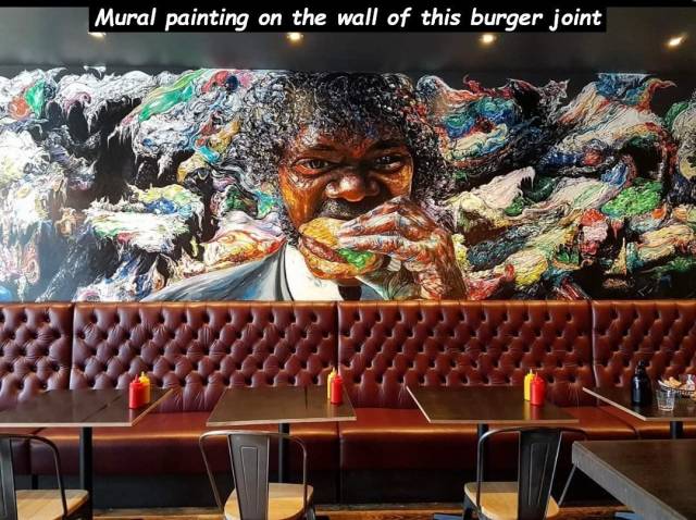 painting kahuna burger - Mural painting on the wall of this burger joint