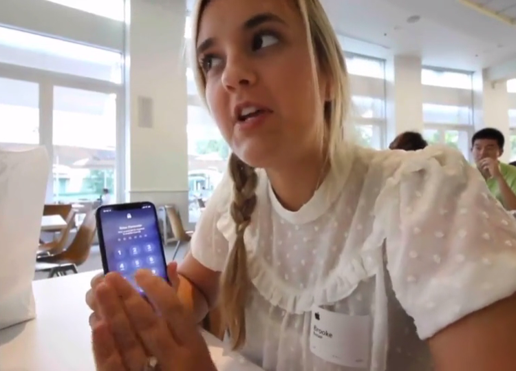 She explained that her footage of the new phone broke company policy saying: “At the end of the day, when you work for Apple it doesn’t matter how good of a person you are, if you break a rule you’ve gotta go.”Peterson pays for her food at the Apple cafeteria counter using Apple Pay