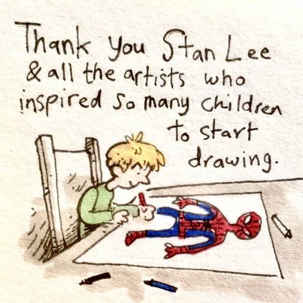 stan lee tribute drawings - Thank You Stan Lee & all the artists who inspired so many children to start drawing.