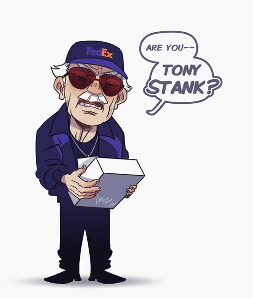 stan lee fanart - FedEx Are You 7 Tony Stank?