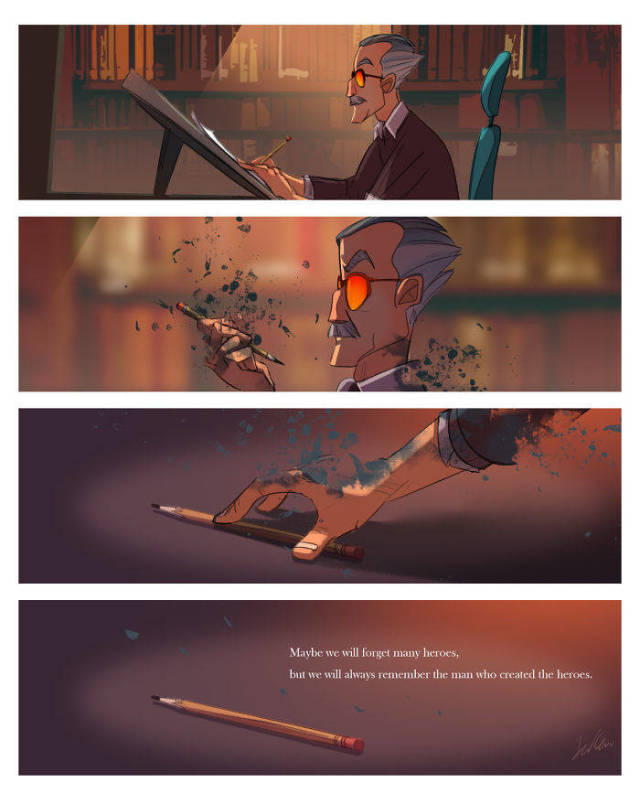 stan lee rip fanart - Maybe we will forget many heroes, but we will always remember the man who created the heroes,