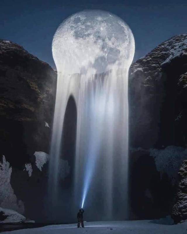 moon waterfall