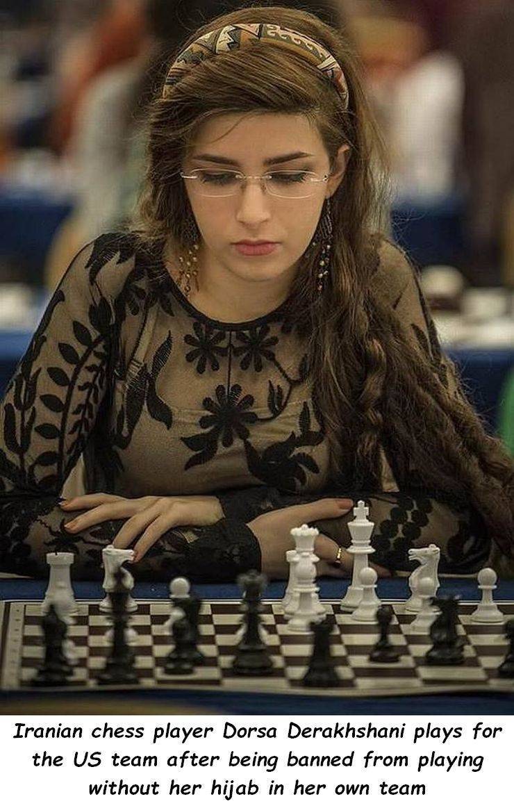 dorsa derakhshani age - Iranian chess player Dorsa Derakhshani plays for the Us team after being banned from playing without her hijab in her own team