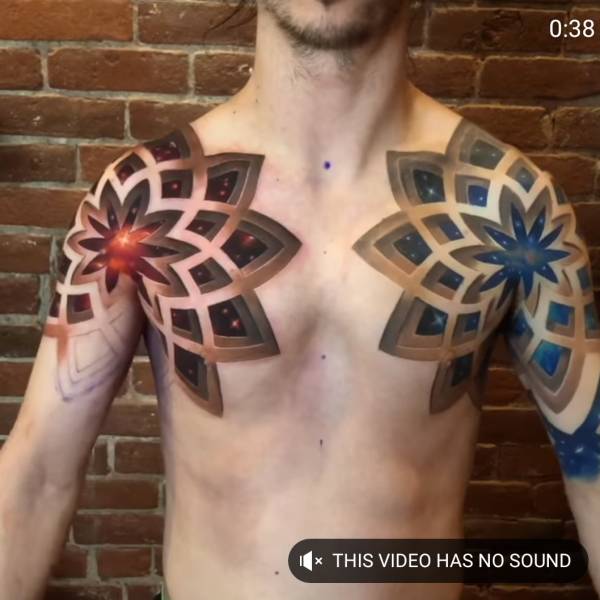 3d geometric tattoo - This Video Has No Sound
