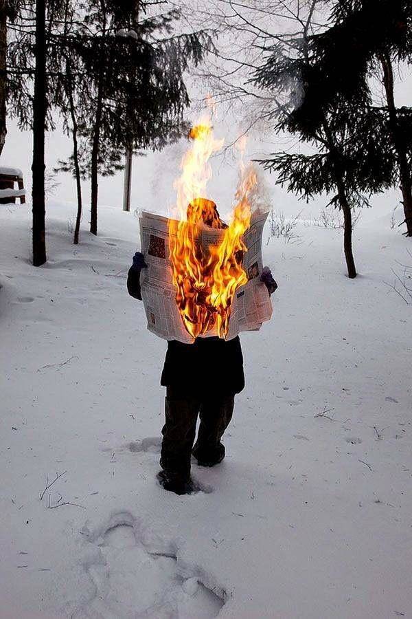 burning paper man - Sa Ma Ina