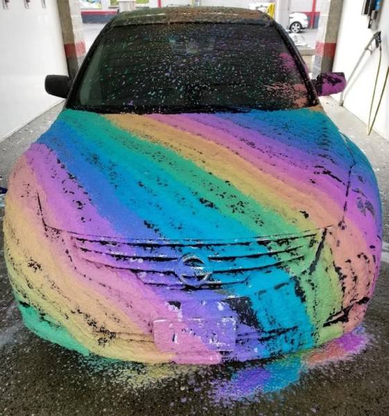 rainbow car wash