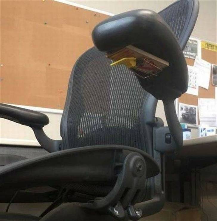 cool pic of office chair pranks