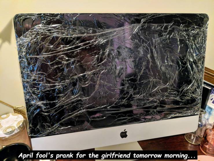 glass - April fool's prank for the girlfriend tomorrow morning...
