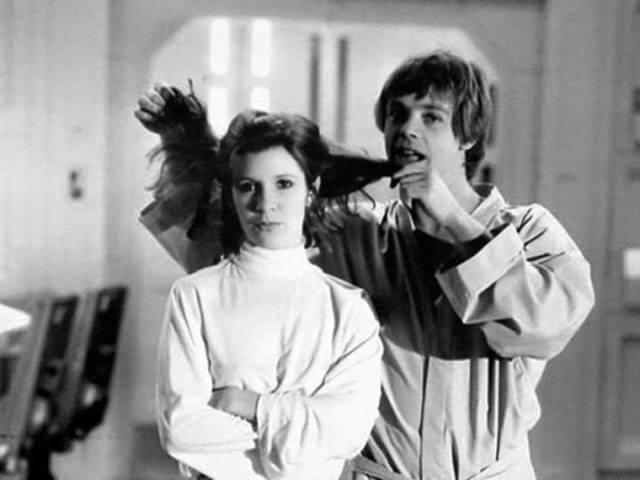 fascinating photos - carrie fisher behind the scenes star wars