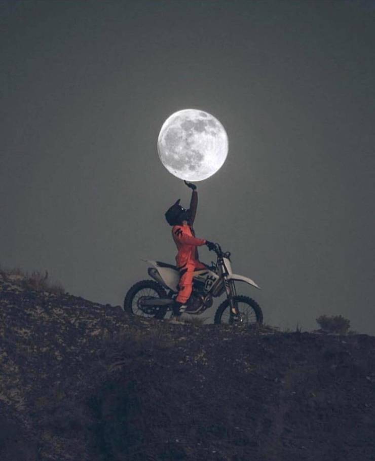 fascinating photos - motocross moon