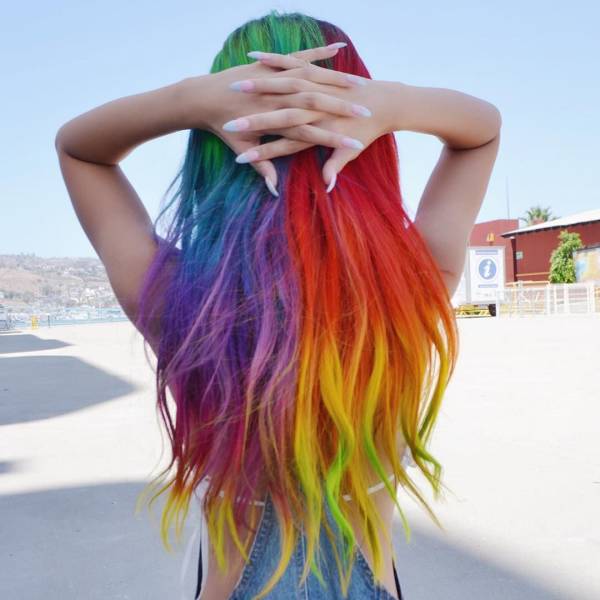 random pics - unicorn rainbow hair