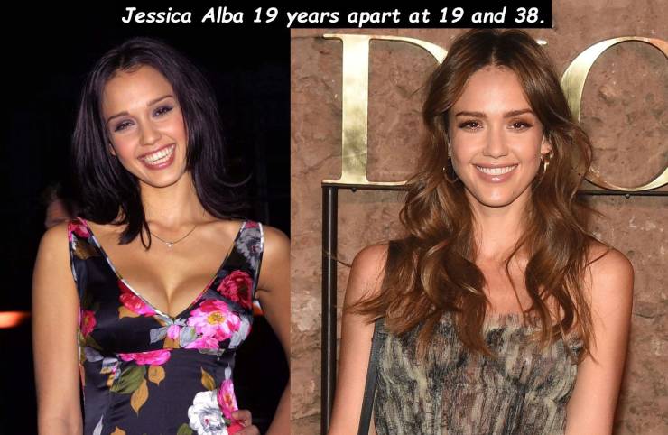 random Jessica Alba - Jessica Alba 19 years apart at 19 and 38.