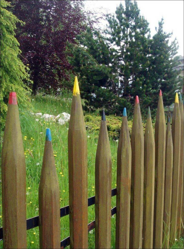 colored pencil fence