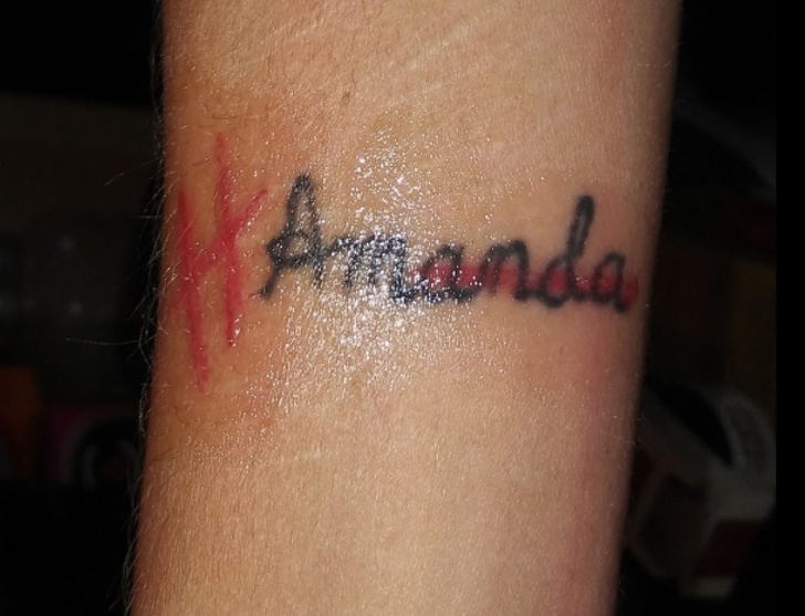 temporary tattoo - HAmanda