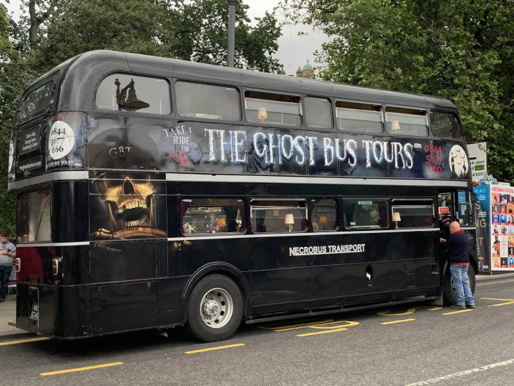 ghost bus tours - A844 5077 666 He Ghost Bus Tours" Necrobus Transport